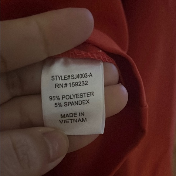 Story on. Sotela Orange Cropped Blazer with Notched Lapels - Picture 7 of 9